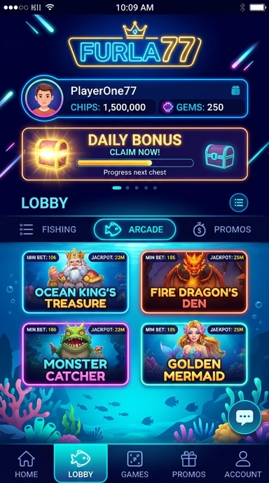 Galeri pratinjau visual furla77 build APK resmi terbaru